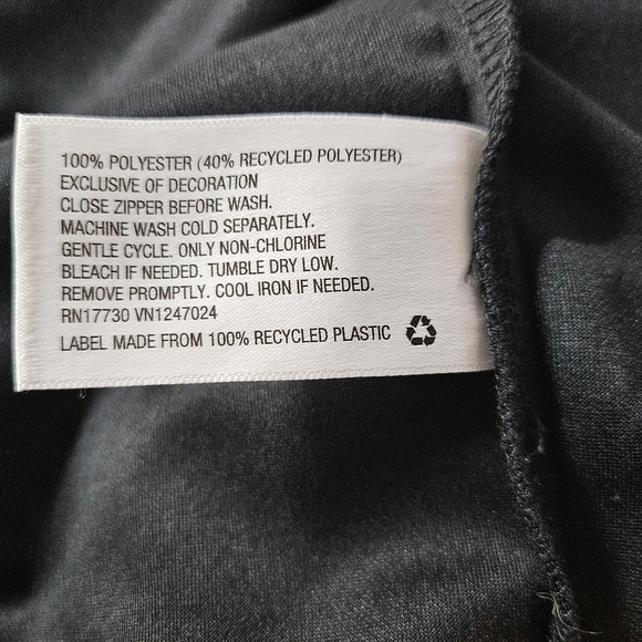 Original Use Men's Full zip Track Jacket Black & White with green stripe  Size L - Picture 4 of 5